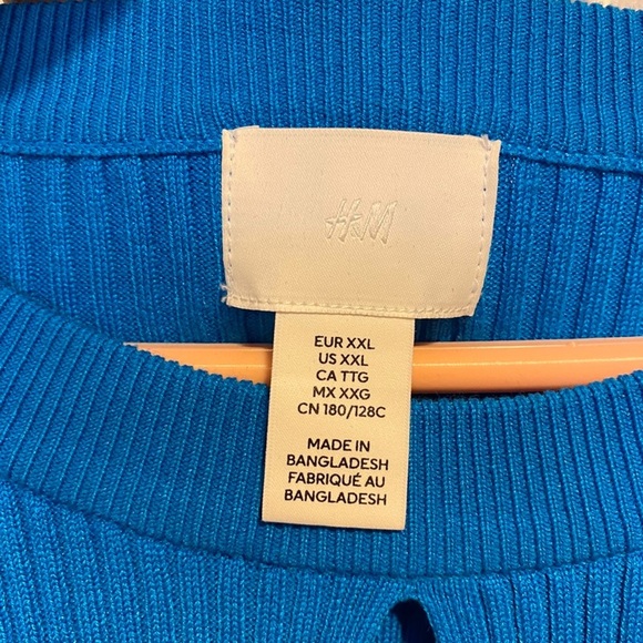H&M Women Rib-Knit Cut-Out Top Size XXL - Picture 4 of 7